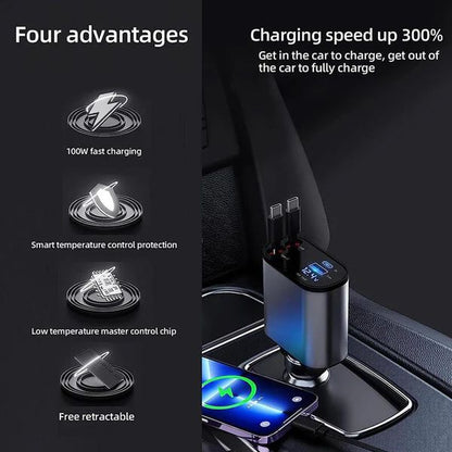 4 in 1 Retractable Charger / شاحن قابل للسحب 4 في 1